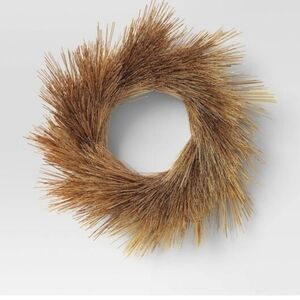 Threshold Gold Wreath | Shimmer Long Needle PineLuxe Holiday Aesthetic 24"